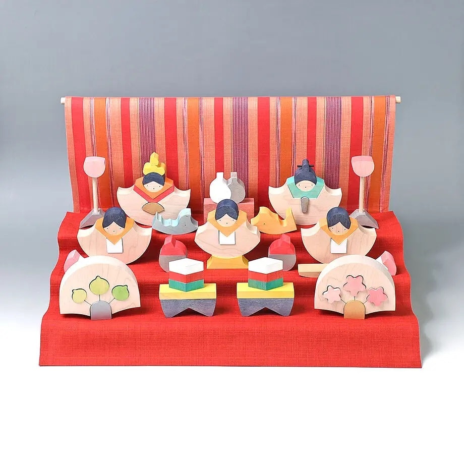 小黒三郎ひな人形段飾り(組み木)《予約受付中》｜木のおもちゃの通販