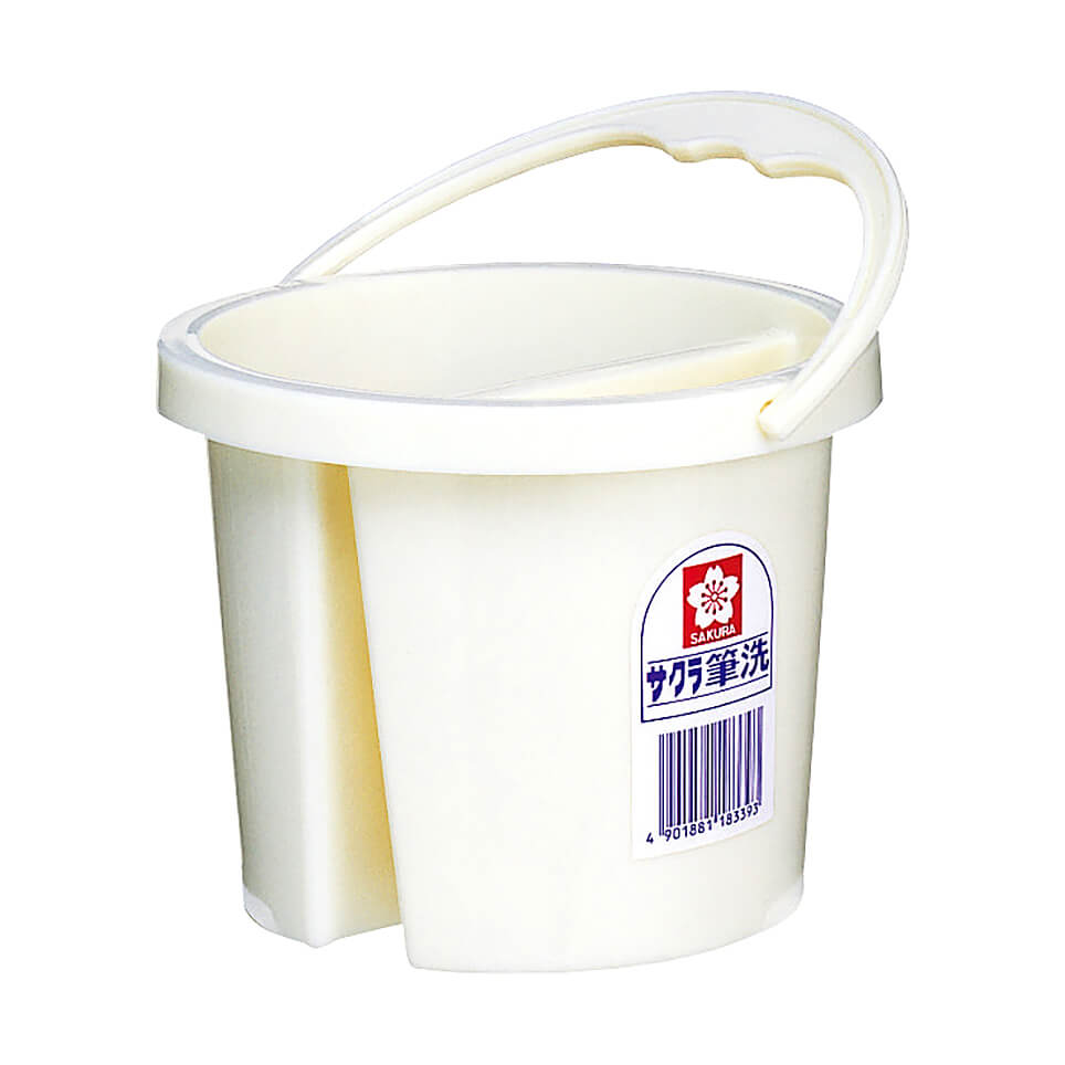 バケット筆洗（2槽）｜筆洗 他｜パレット・画板・筆洗・溶き皿｜絵画