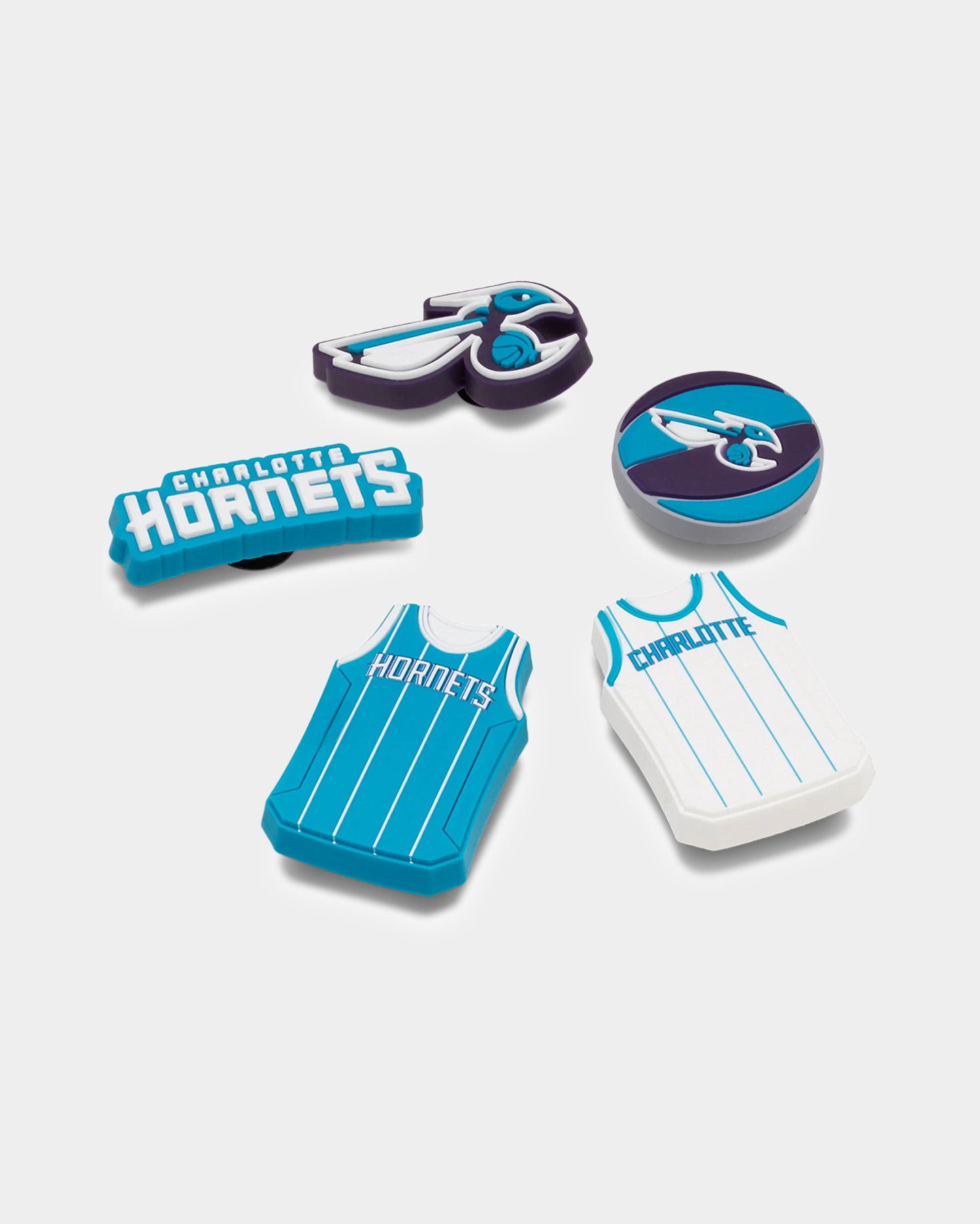 Crocs Charlotte Hornets 5 Pack Jibbitz Charms Multi | Culture Kings US