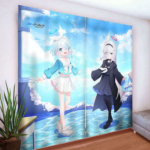 ブルーアーカイブ]描き下ろしカーテン（アロナ＆プラナ）