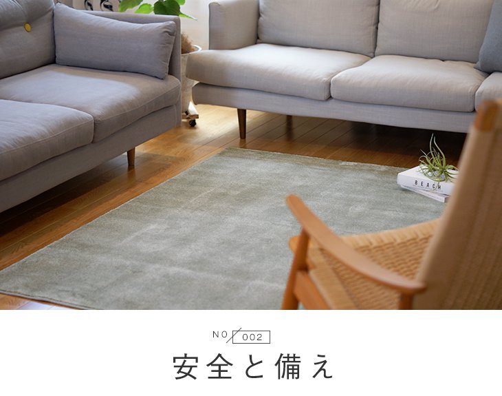 極細繊維をぎゅっとつめこんだもっちりラグ カーム（140×200cm
