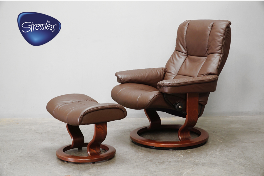 北欧EKORNESエコーネス□ストレスレスチェア+オットマン買取専門