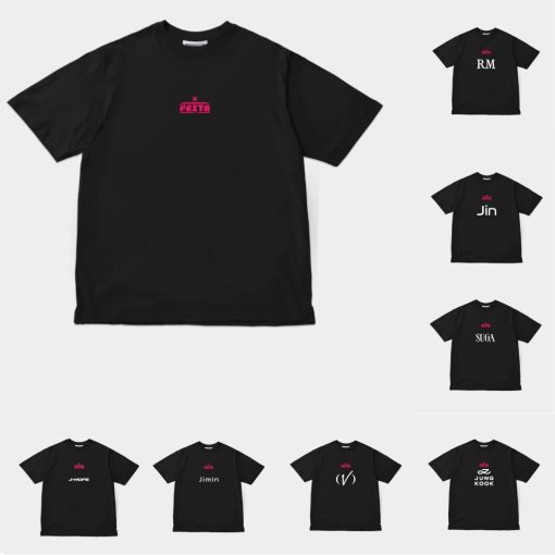 2024 FESTA] BTS Oversized T-shirt (BLACK) - A-KPOP