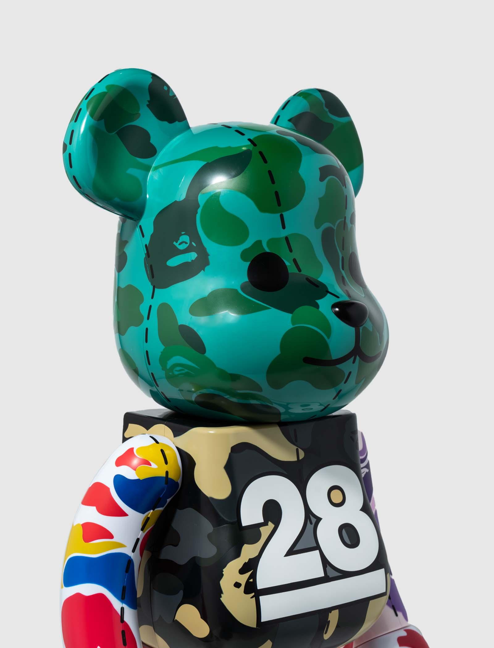 MEDICOM A BATHING APE 28TH ANNIVERSARY CAMO #4 1000% BEARBRICK