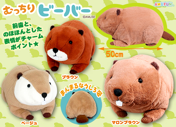≪1月の新商品≫むっちりビーバー☆アミューズプライズ-NEW ITEM