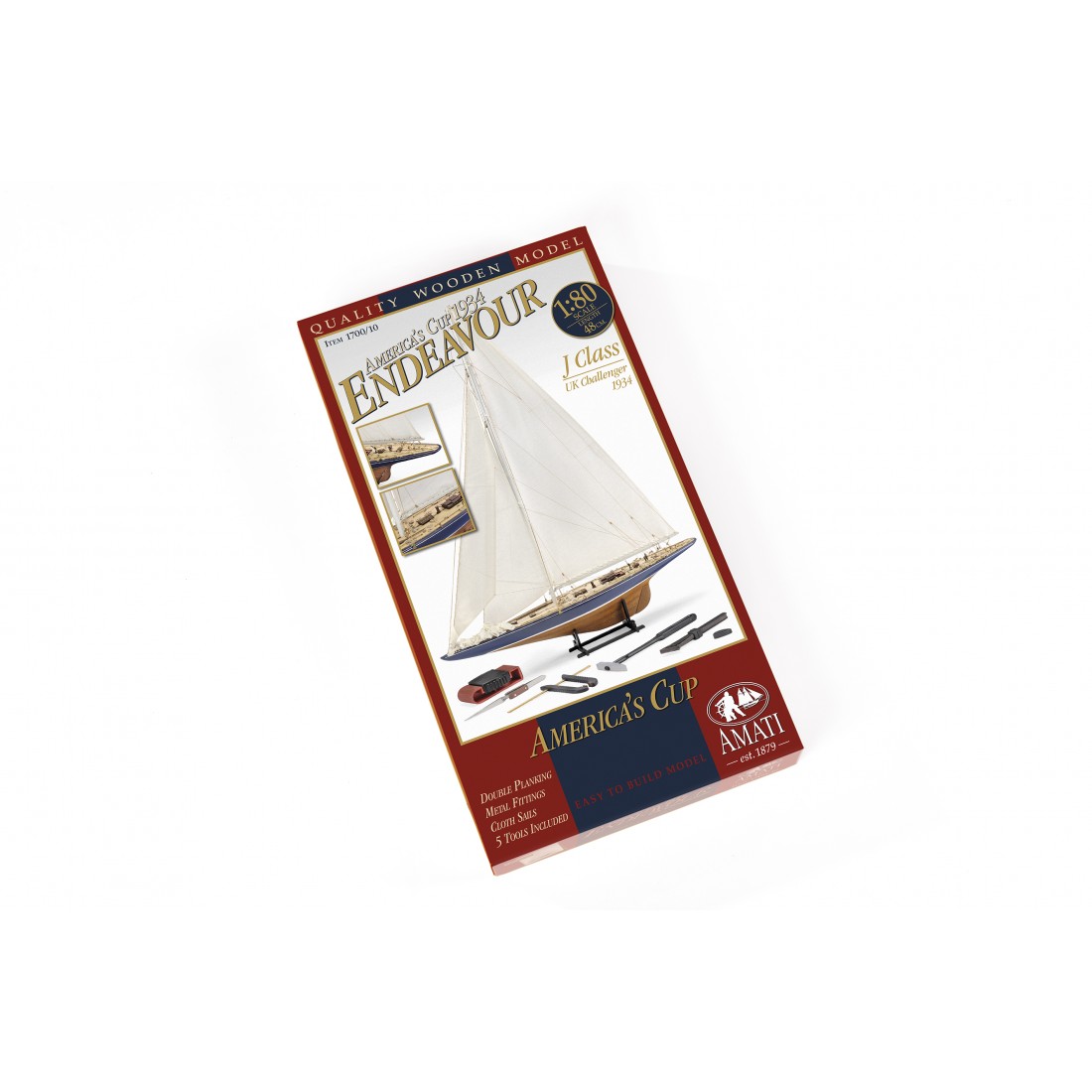 Amati Model - Endeavour Kit in Wood with 5 Tools - America's Cup
