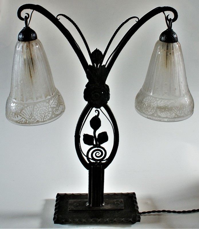 DAUM】ドーム アールデコのツインランプ - アンティック 姉妹社