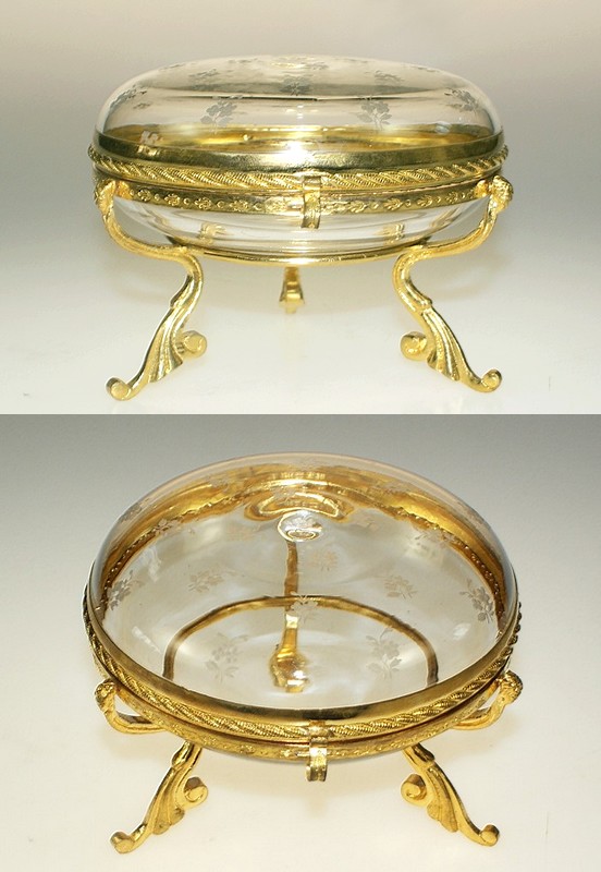 美しい脚付きボンボニエール - アンティック 姉妹社