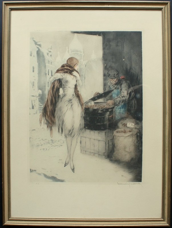 ICART】ルイ・イカール『チェストナッツ・ヴェンダー』オリジナル銅