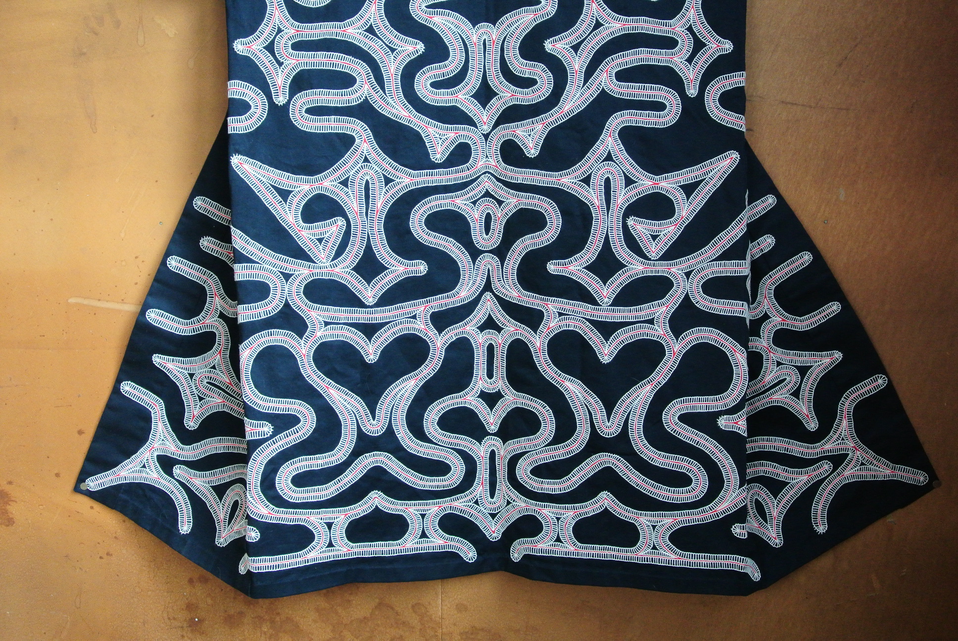 アイヌ民族衣装 桐本まき子 チヂリ（無切伏刺繍衣）木綿衣 着物