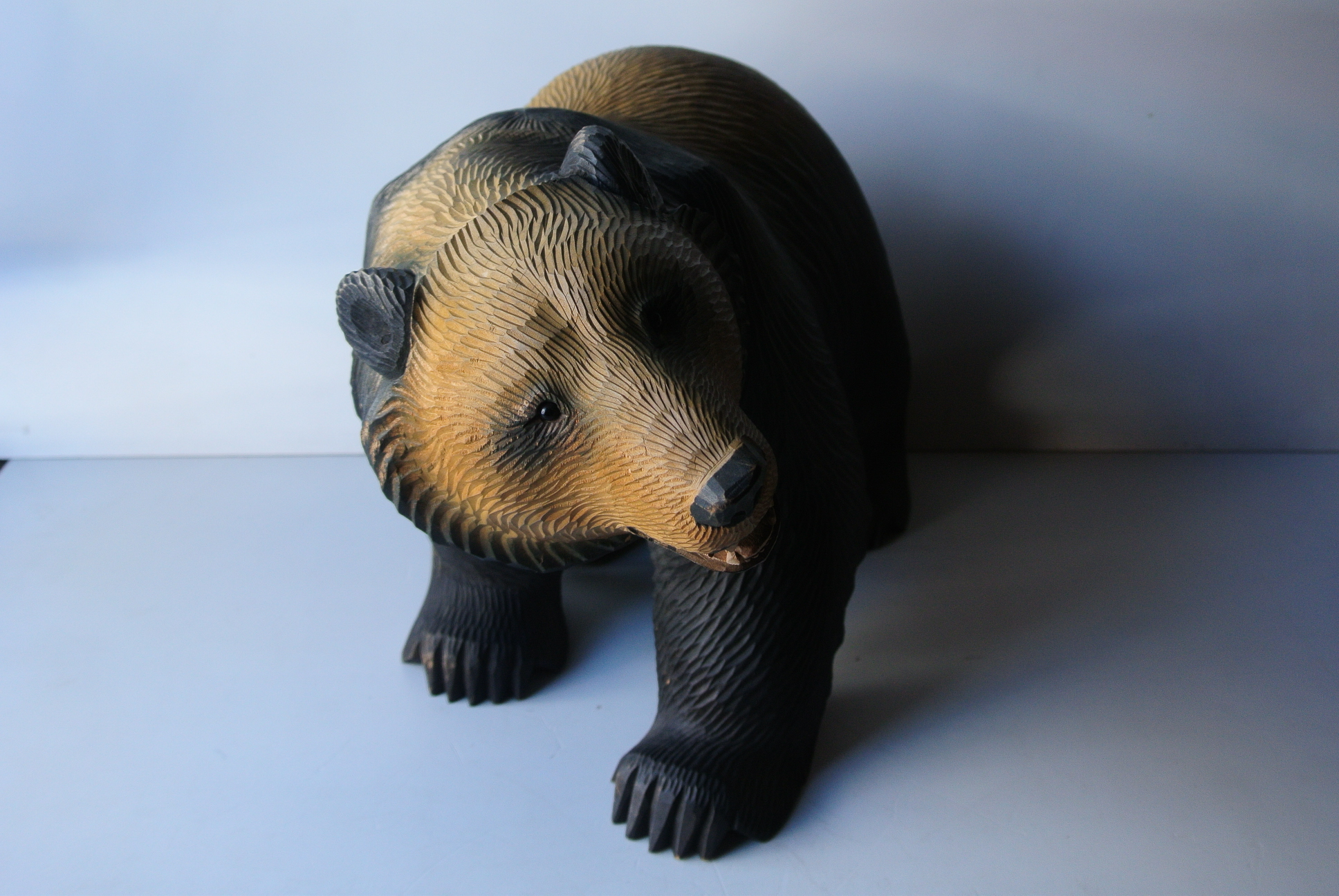 加藤貞夫「這い熊」木彫り熊 - アンティーク雑貨・古道具の札幌