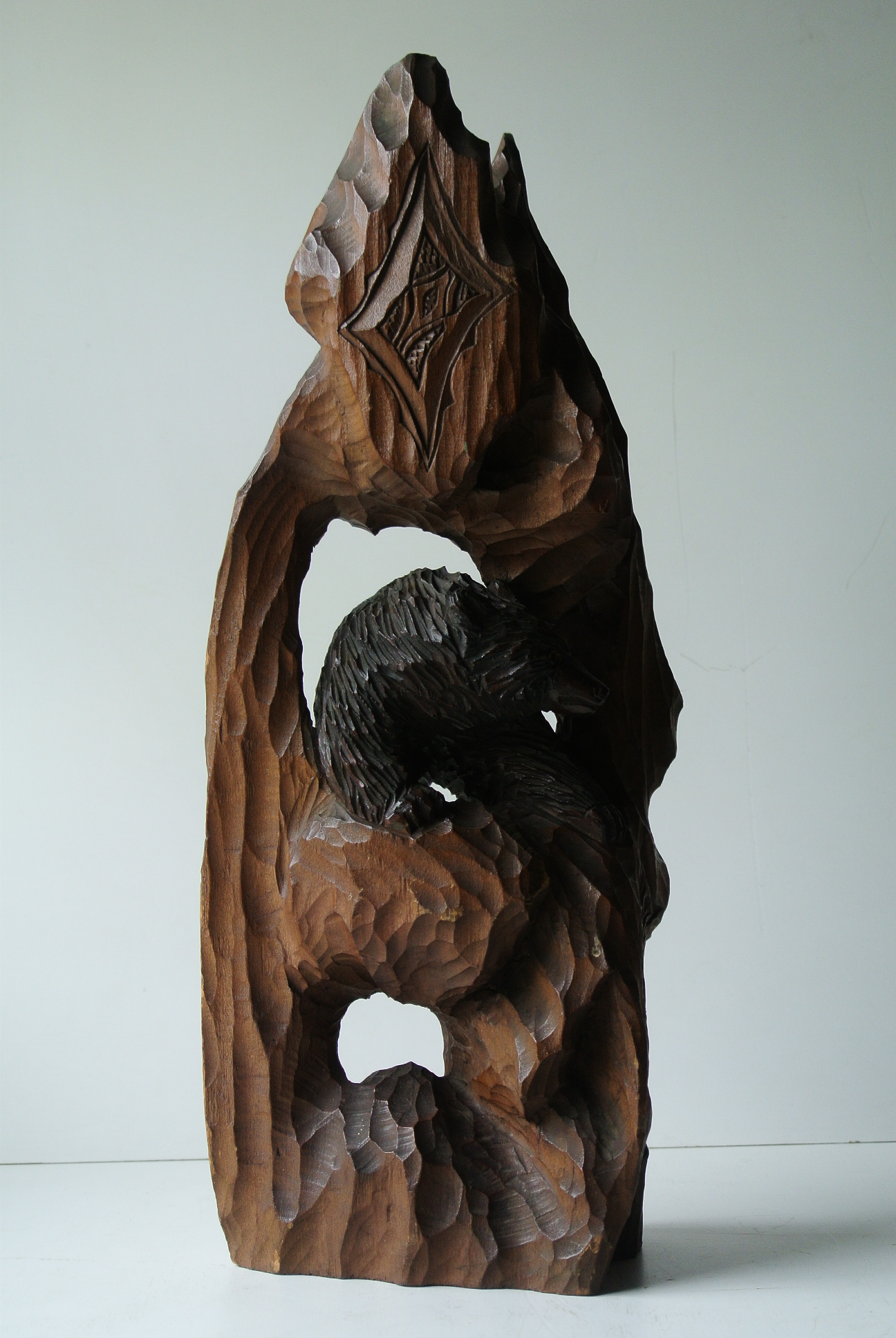 アイヌ文化伝承者 山本多助 木彫り熊 - アンティーク雑貨・古道具の