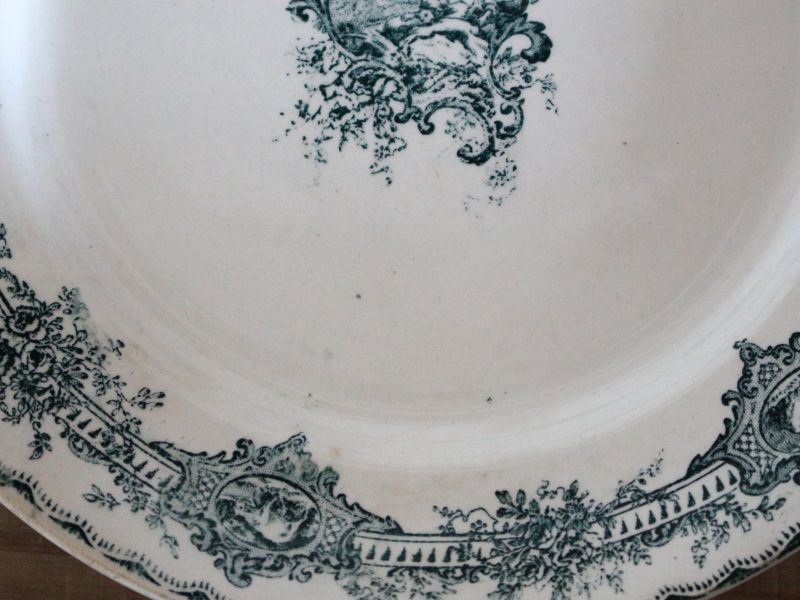 Antique toricoTte SALE++Creil Et Montereau WATTEAU プレート 23cm