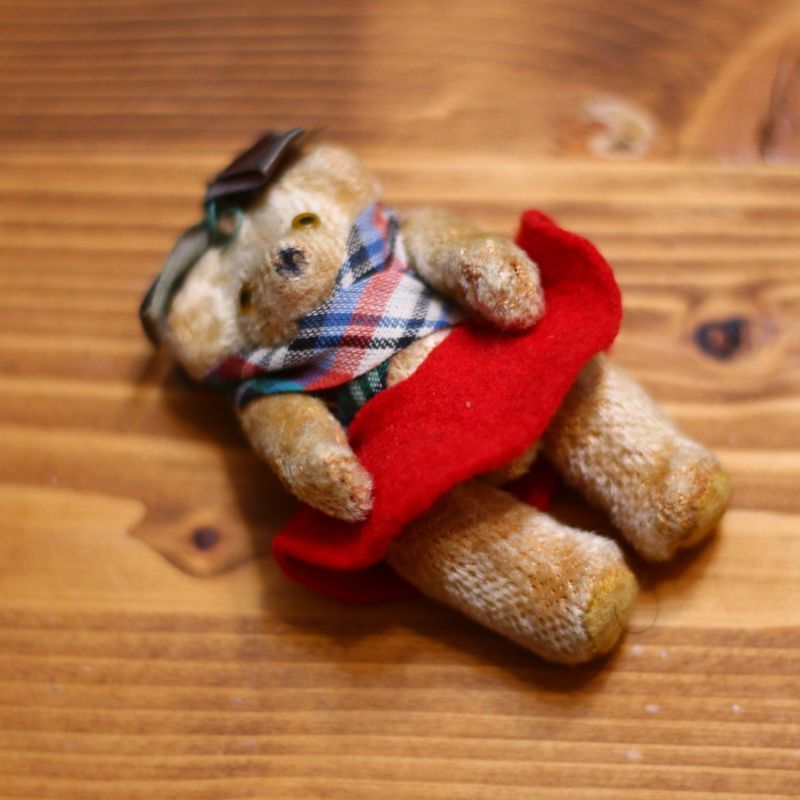 グラスアイの小さなテディベア/Antique Teddybear/ぬいぐるみ-/Antique