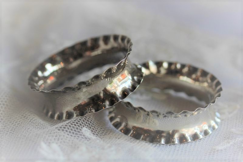 スターリングシルバー ナフキンリング2個セット - Antiques Violetta