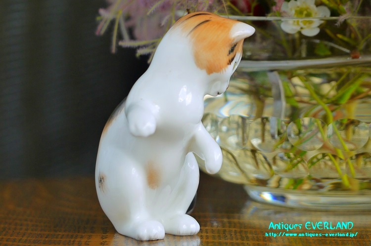 ロイヤル ドルトン 三毛猫 立つ フィギュリン フィギュア 陶人形