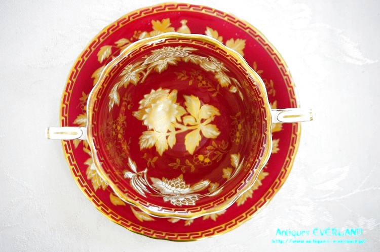 ウェッジウッド トンキン ルビー コンソメ カップ&ソーサー セット