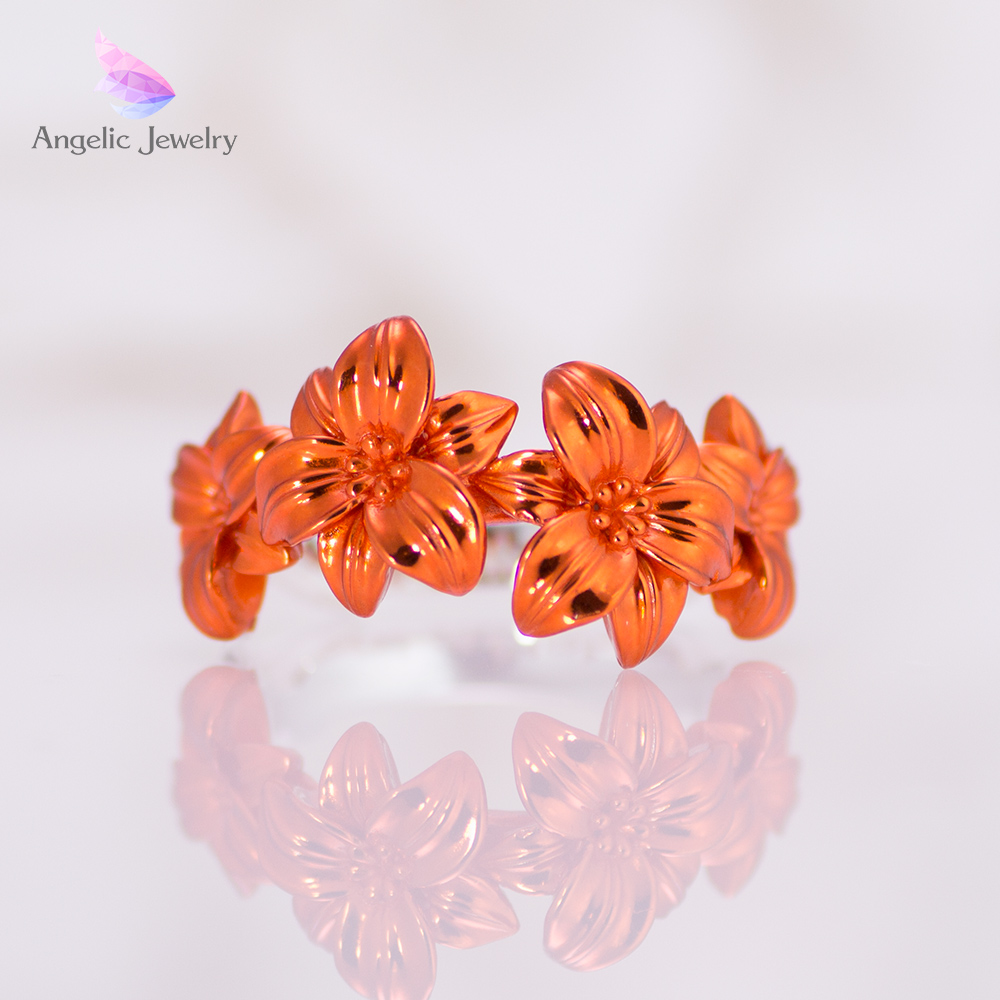 祝福のベール -百合リング- 'large size' - Angelic Jewelry