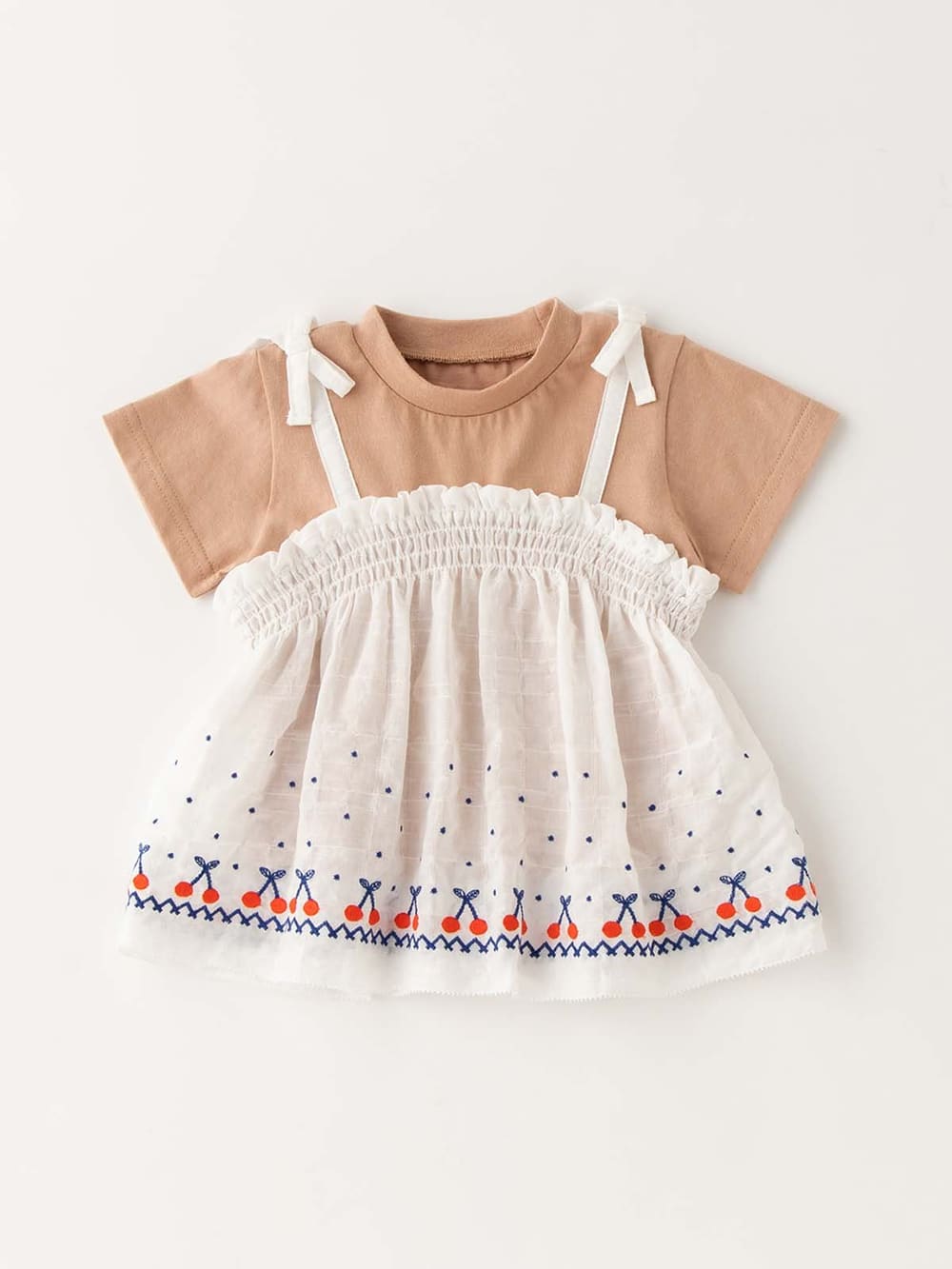 Seraph（セラフ）フルーツ刺繍キャミレイヤードチュニック | ベビー