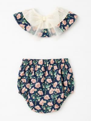 coto cotte（コトコト）花柄フリルスタイ&ブルマ2点セット | スタイ