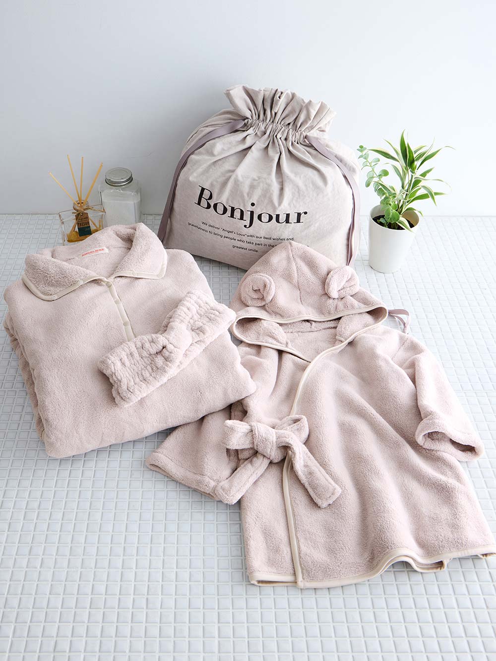 親子コーデ】2WAYトート付き バスタイム 4点セット 出産祝い