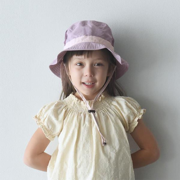 kukka ja puu キッズ 帽子 メッシュタイプ 保冷剤ポケット＆日よけタレ