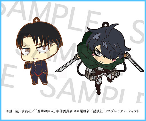 進撃の巨人」とのコラボ描き下ろしラバーストラップセット 特典クリ
