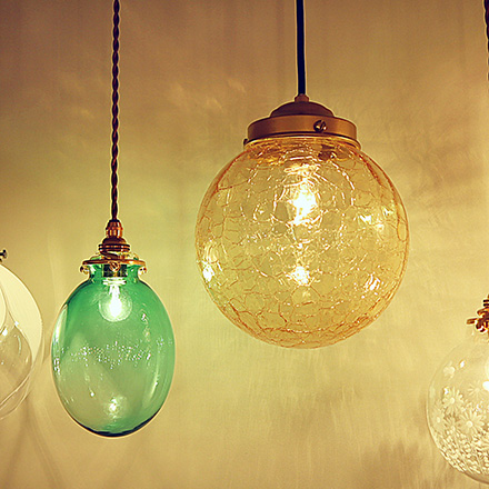 ステンドグラス ペンダントライト オーロラ 藤本幸治 アトリエ Ansan