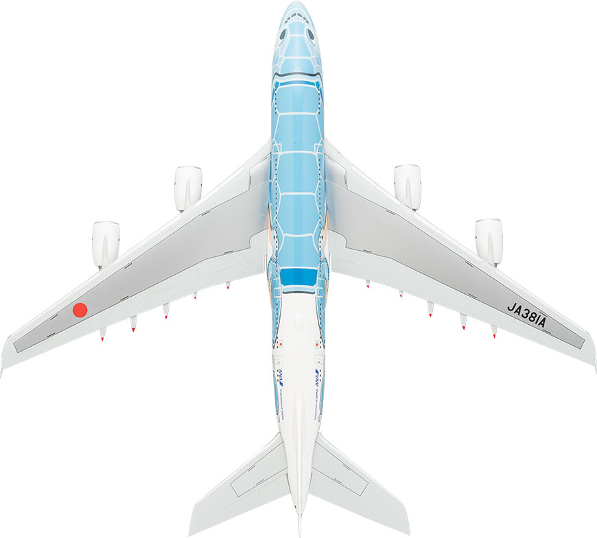 NH20142 1:200 A380 JA381A FLYING HONU ANAブルー 完成品（WiFi