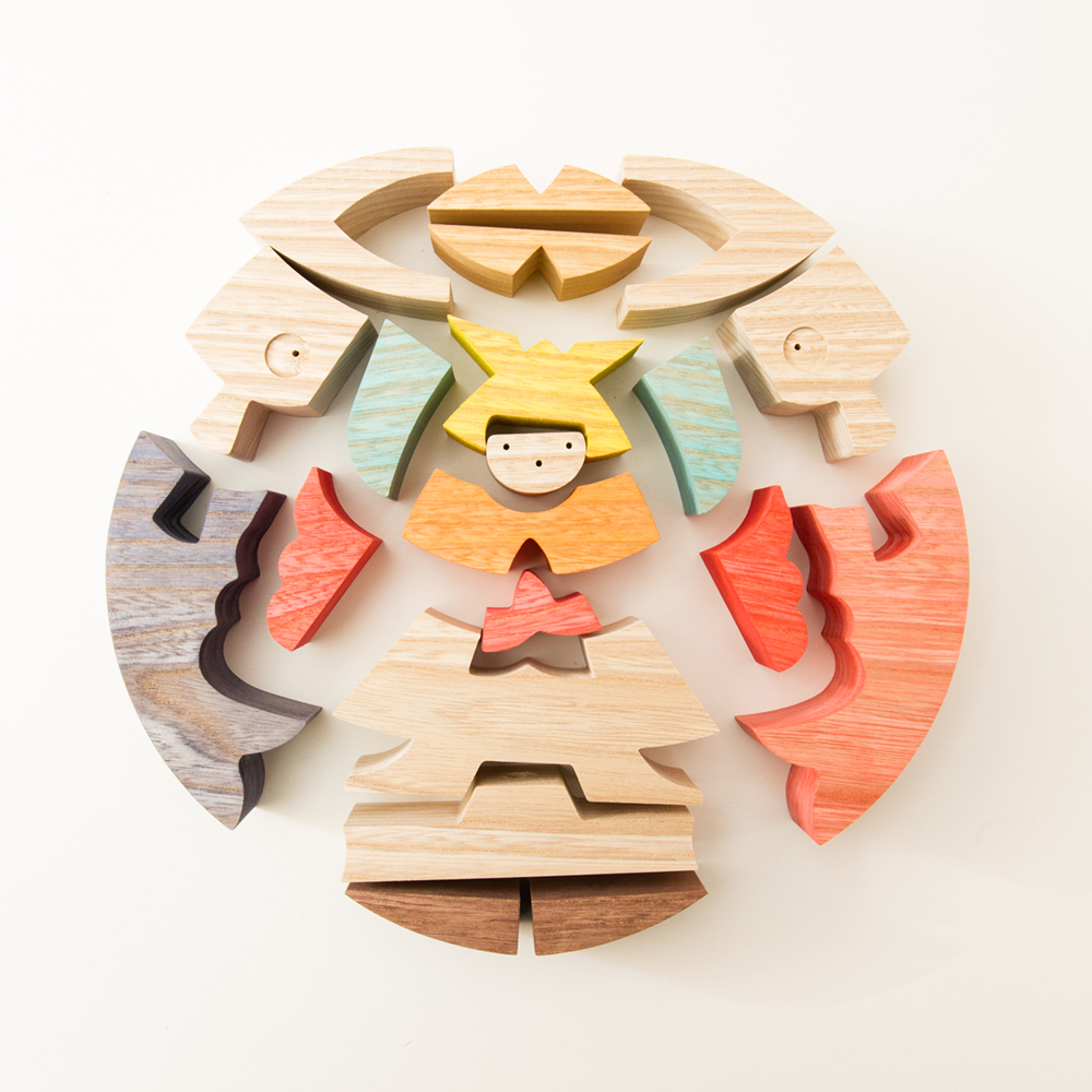 円武者とかがり火【小黒三郎の五月人形】【KK116】 | ANDCHILD