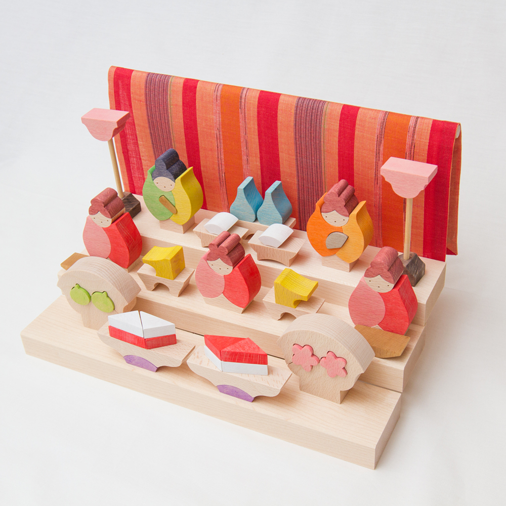 つぼみびな三段飾り【小黒三郎のひな人形】【KH422 R】 | ANDCHILD