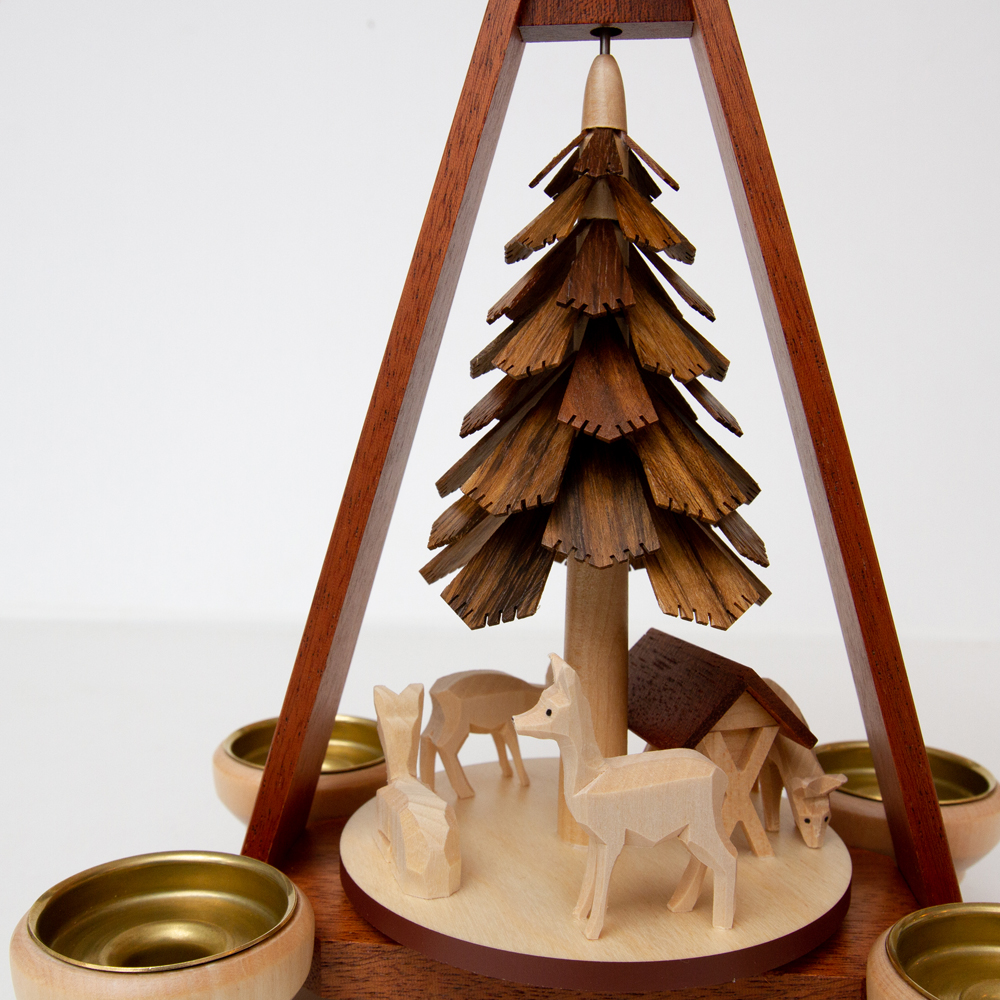 クリスマスピラミッド「ツリーの下の鹿たち」[085/043]【Muller