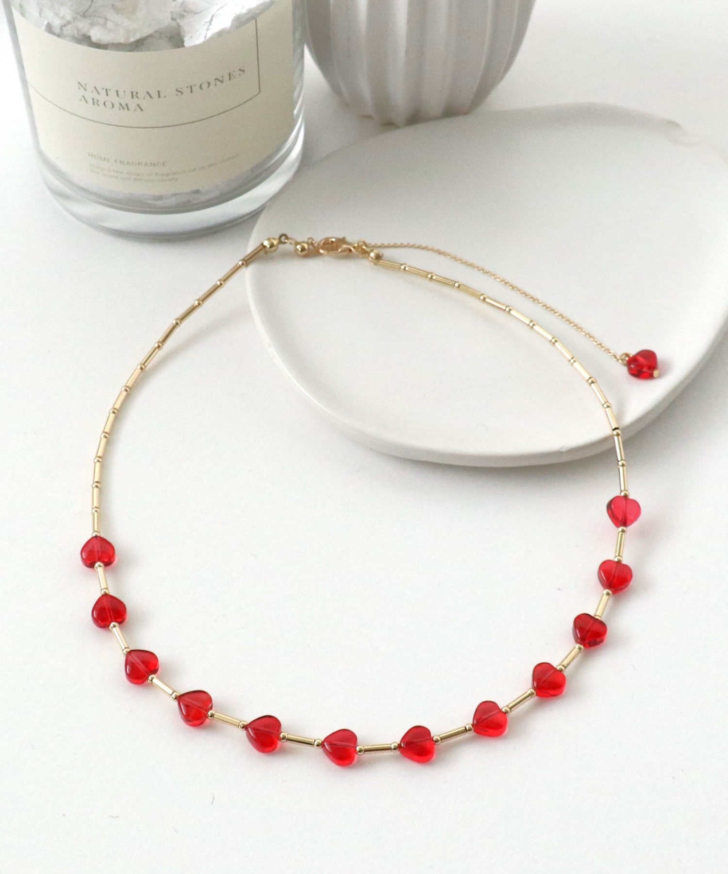 ハートビーズネックレス | AND ON JIONE STORE（アンドオン）ジオン