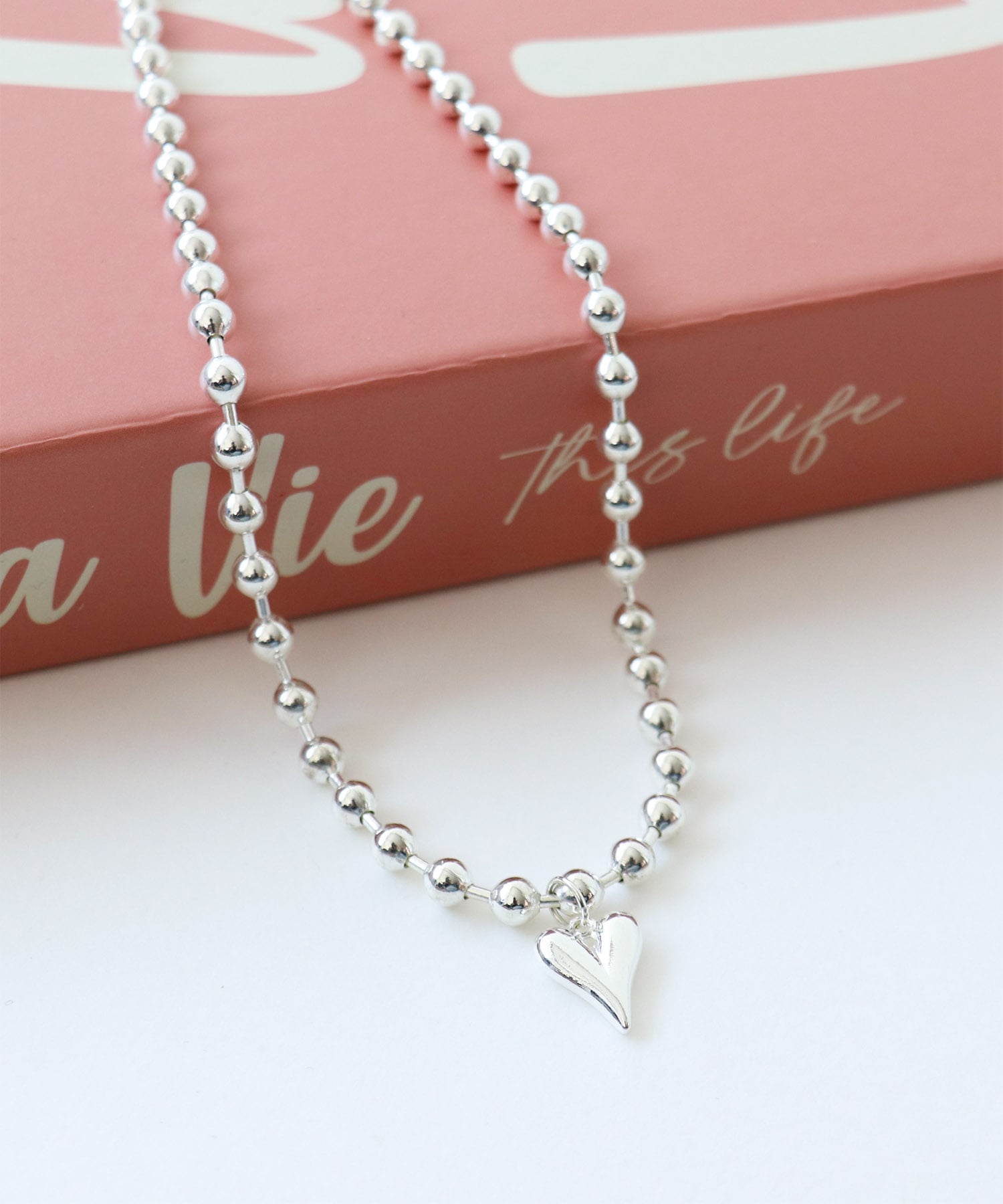 ハート×ボールチェーンネックレス | AND ON JIONE STORE（アンドオン