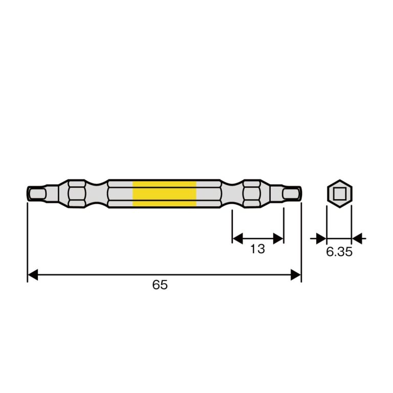 四角カラービット 2本組 □2×65 | ANEXブランドのドライバー・工具