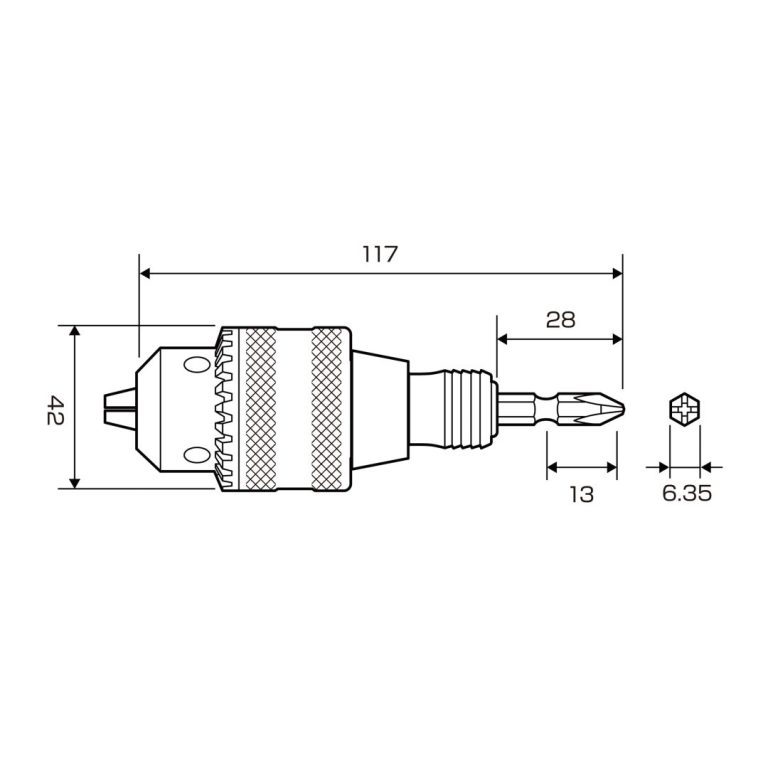 ビット交換式 ドリルチャック Φ1.5～13mm | ANEXブランドの
