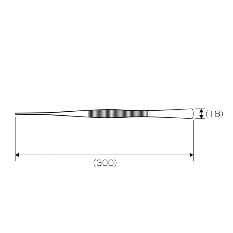 ステンレスピンセット ロング300mm 直（先端ギザ） | ANEXブランドの