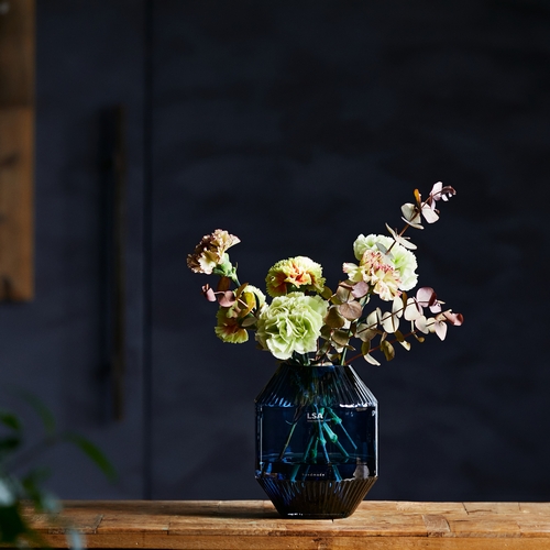 LSA(エルエスエー)/Rotunda Vase Sapphire H20 | 青山フラワー