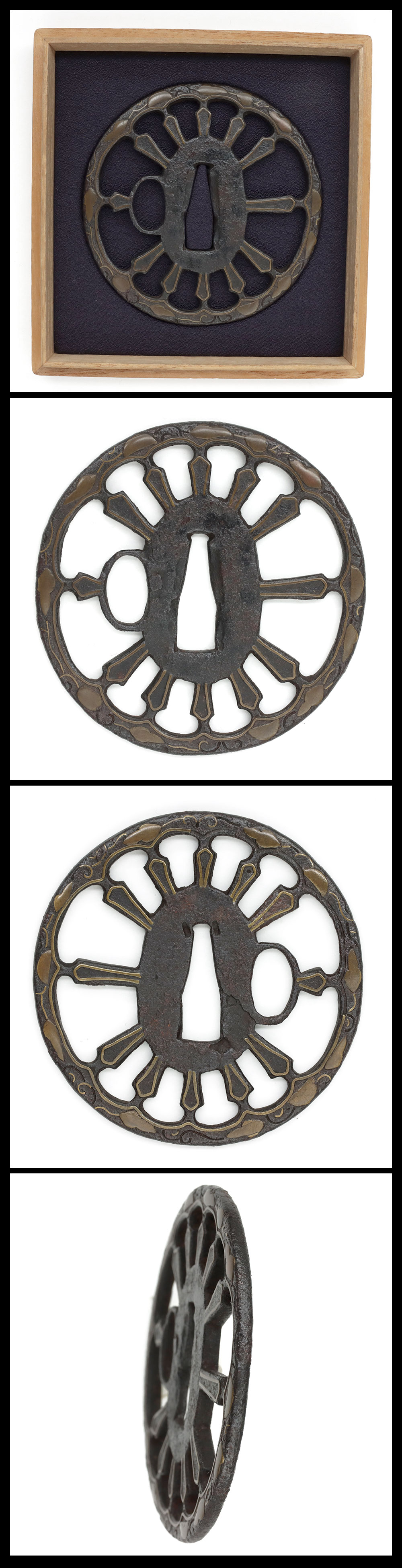 鍔: 無銘(平安城)(保存刀装具) | 日本刀販売の葵美術