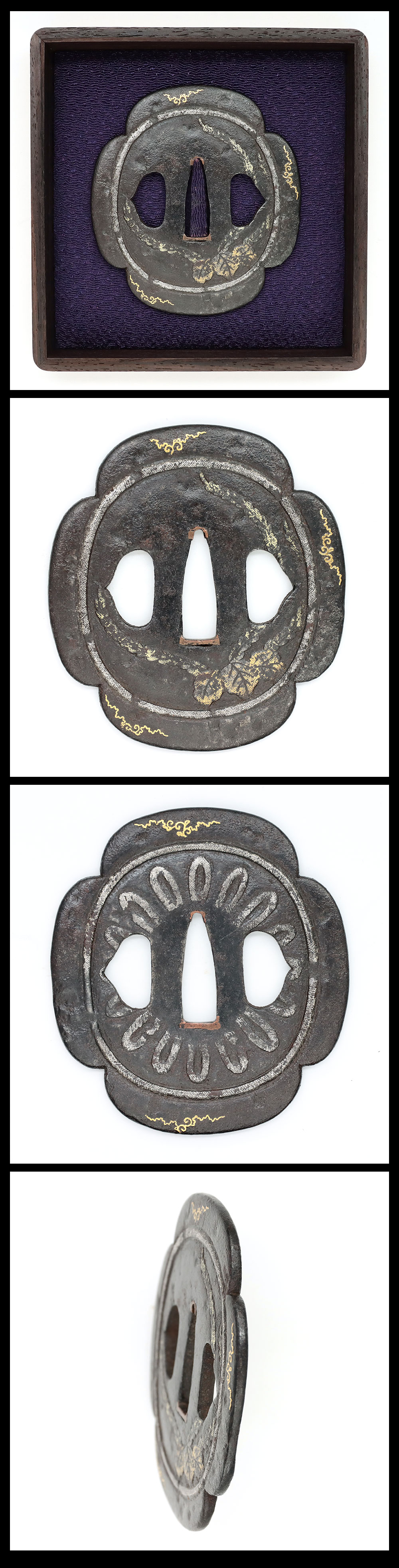 鍔:無銘（熊谷派）（保存刀装具鑑定書） | 日本刀販売の葵美術