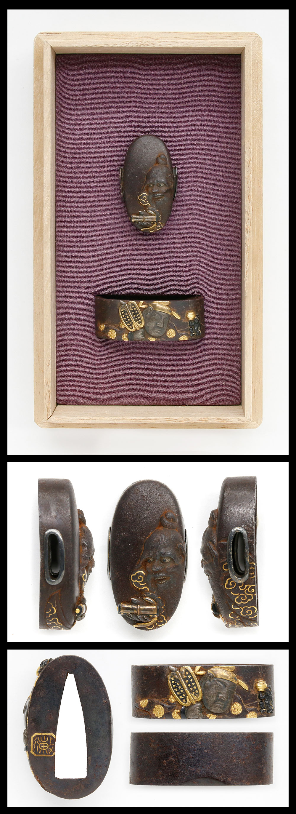 縁頭：印銘 金印（敏行） | 日本刀販売の葵美術