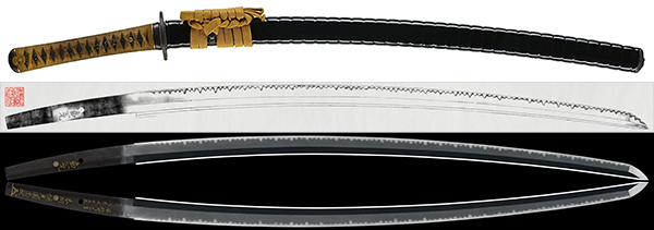 刀: 兼元 安政四丁巳年八月二十日上之本阿弥光圓忠親 (保存刀剣