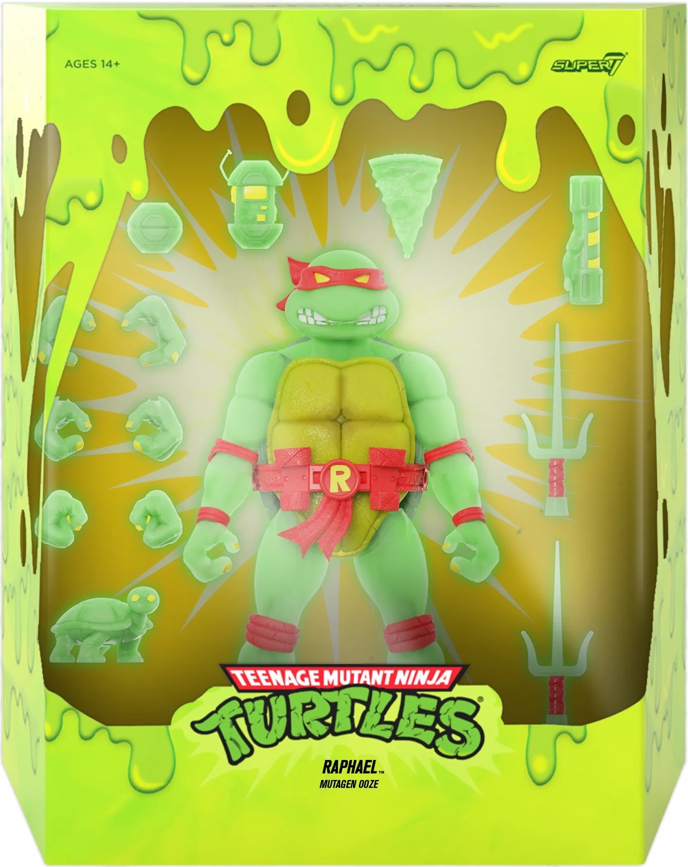 Teenage Mutant Ninja Turtles Super7 Raphael (Glow in the Dark