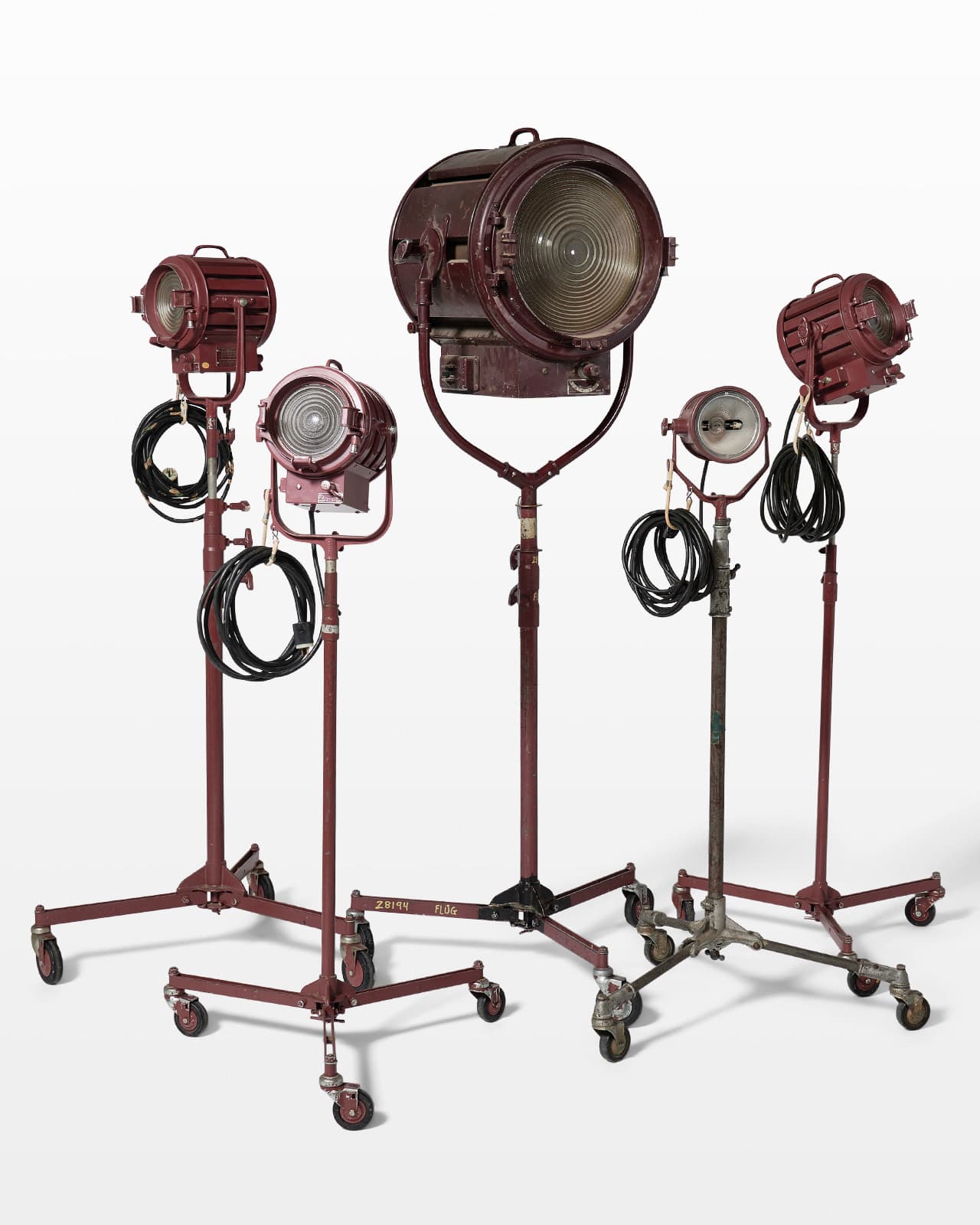 LT384-S Action Vintage Mole Richardson Spotlights Set of 5 Prop