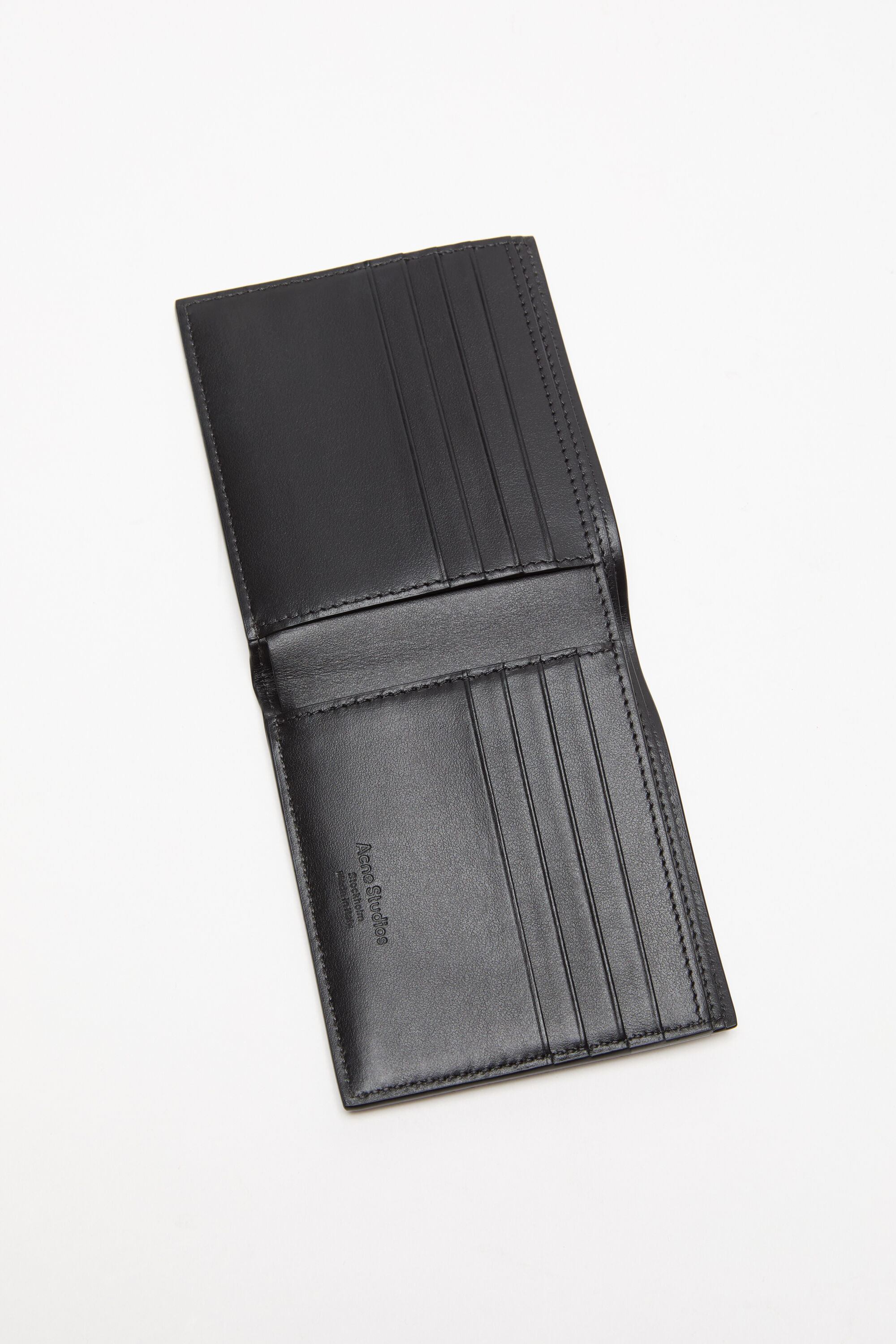 Acne Studios - Folded leather wallet - Dark brown