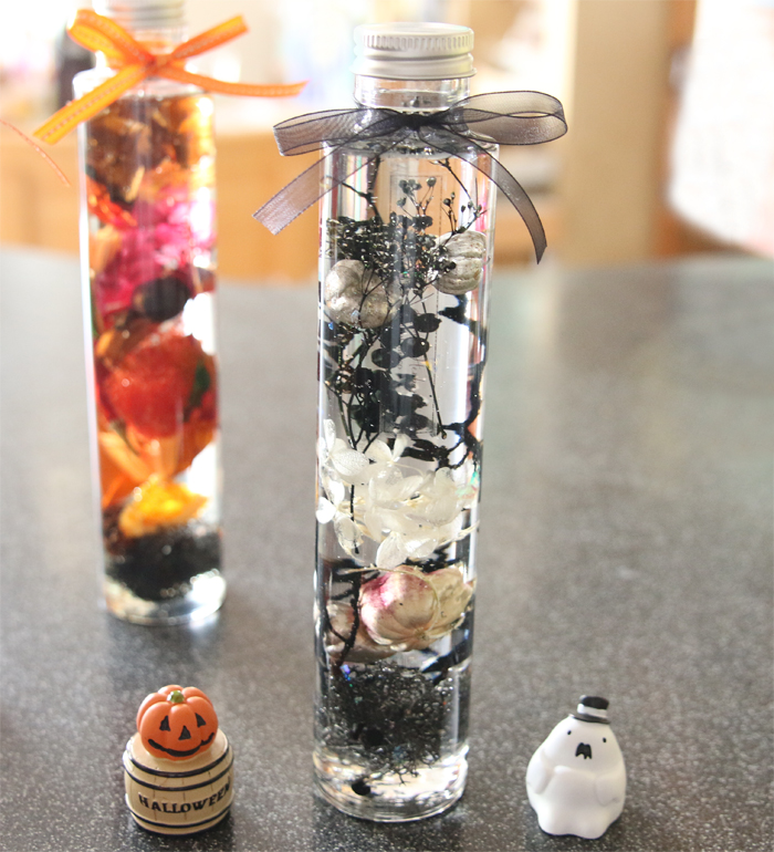 ハーバリウム ハロウィン Shine 黒 ラメ エレガント プレゼント 花