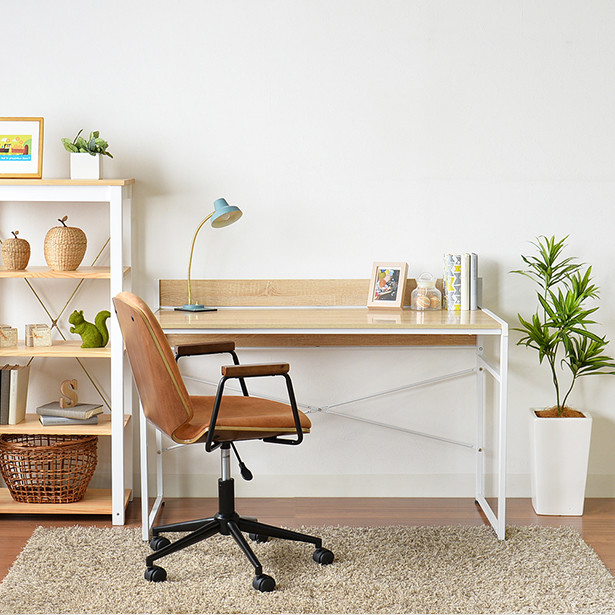 スチール×ウッド】 ツートンカラー デスク120：オシャレ家具のお店