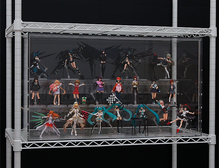 けんどん式アクリルケース ひな壇付き セミオーダー | アクリ屋ドットコム