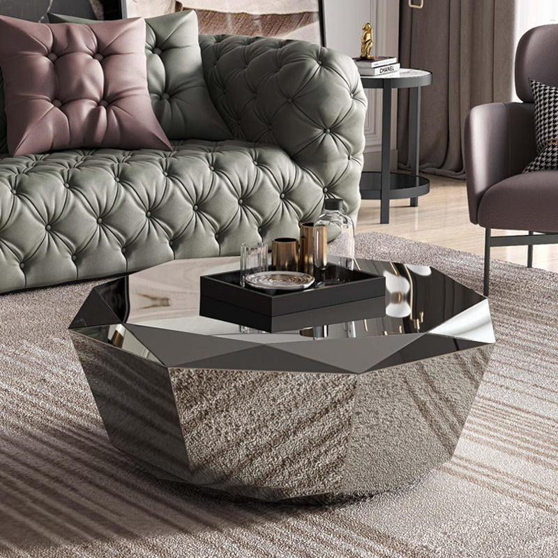 ACEX公式/異形ローテーブル ステンレス鋼 シルバー モダン デザイン性