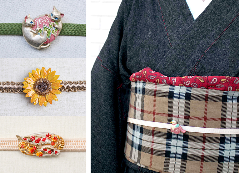 浴衣に小粋な浮世絵のアクセント！「数-SUU-」の帯留めに北斎＆国芳が